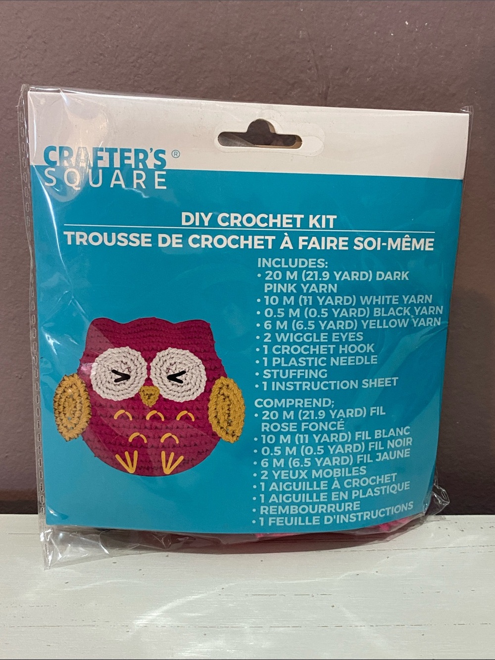 Crafter's Square DIY Crochet Kit - Owl Plush